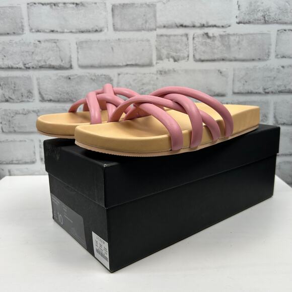 J. Crew Pacific Cushy Strap Sandals Bohemian Rose AY424 Leather Sz 10 NEW - Picture 5 of 11